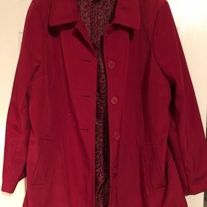 Merona red trench coat